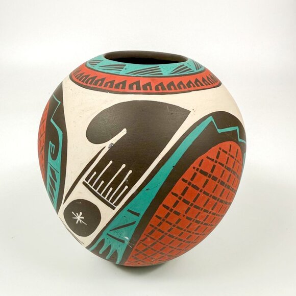 Mata Ortiz Pottery Lucero Osuna Silveira Mexico Chihuahua Vase Jar - Picture 5 of 8